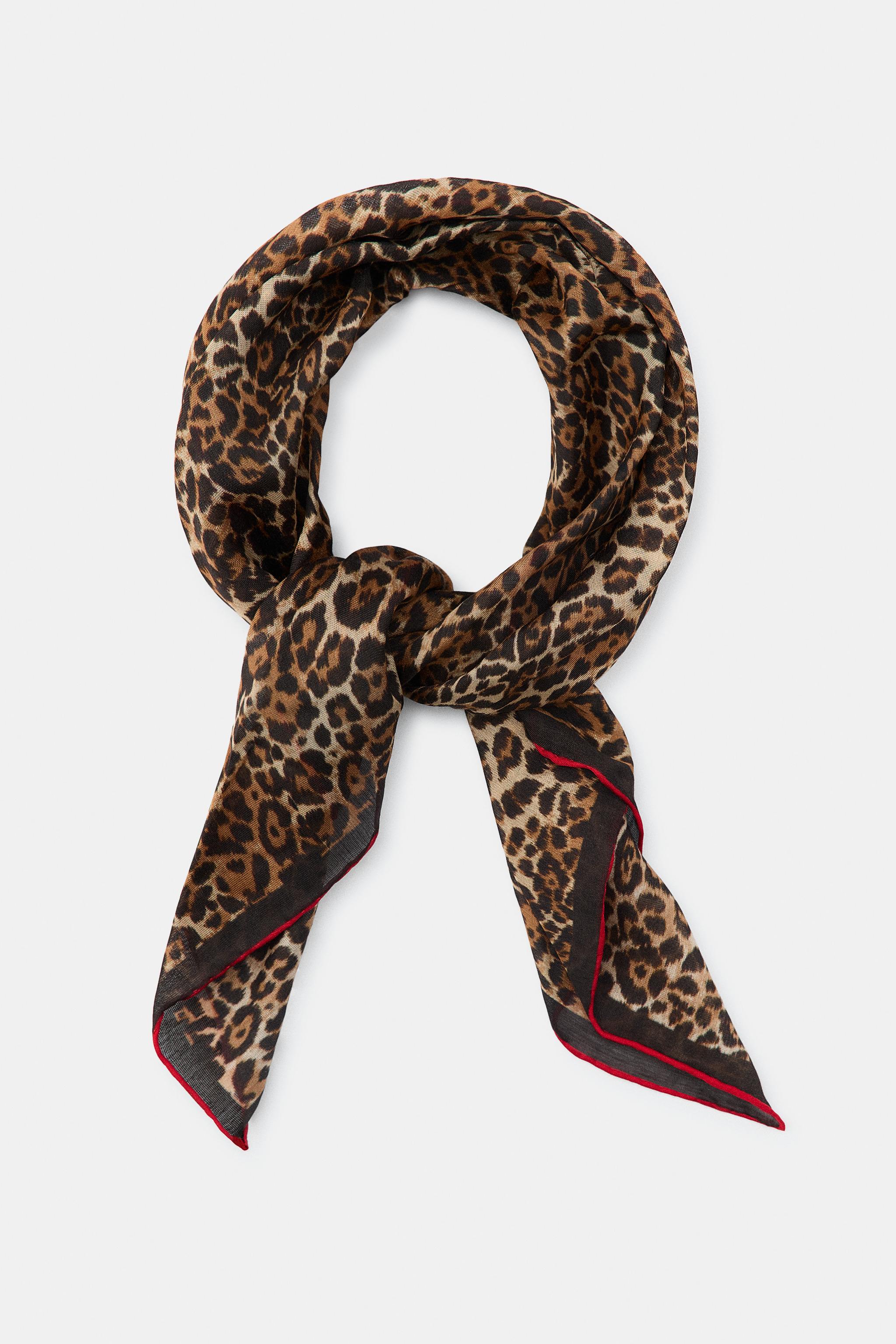 ANIMAL PRINT MODAL SILK SCARF